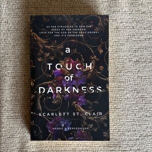 A Touch of Darkness by Scarlett St. Clair - Black and Purple Cover